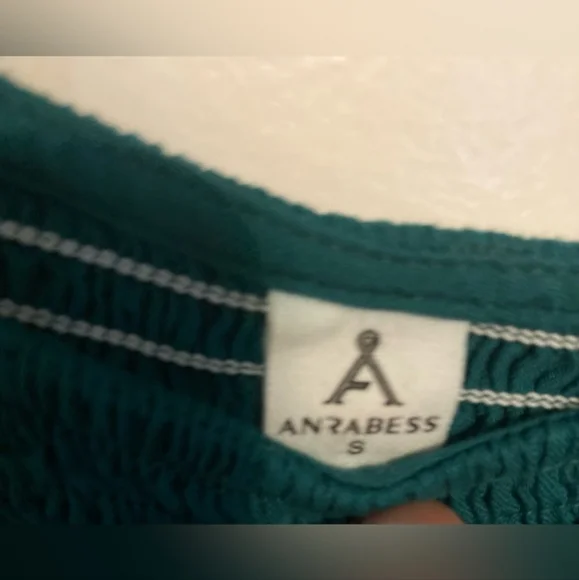 ANRABESS Smocked Tiered Swing A Line Boho Beach Midi Tank Dress with Pocket,S - Picture 4 of 4